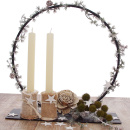 Girlande Fichte mini, Zuckerfichte Gr. L 176 cm grün-weiss, Adventsdeko, Weihnachtsdeko