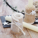 DIY Loop stehend mit Weihnachtsdeko Kerzenständer und Trockenfloristik für Tischdeko und Fensterdeko Weihnachten