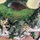 DIY Adventskranz groß weiß - gruen mit Eukalyptus,Trockenblumen und Wickelstern