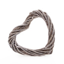 Reben-Herz Dekoherz aus rebe grob gewickelt offen...