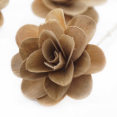 Holzrosen offen 3 Stück, 8 cm, natur Holz, L 28 cm...