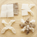 Filzband - Wollband L 2,5 m, B 7,5 cm, zweifarbig, zum Basteln und Dekorieren! Rot - weiß