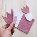 Tulpen Blumen für Frühling aus Wollfilz, Wollband, Fensterdeko