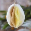 DIY Wabeneier aus Wollband 100% Schurwolle, dreifarbig...