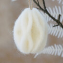 DIY Wabeneier aus Wollband 100% Schurwolle, dreifarbig Trend Basteln modern und nachhaltig