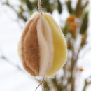 DIY Wabeneier aus Wollband 100% Schurwolle, dreifarbig Trend Basteln modern und trendig