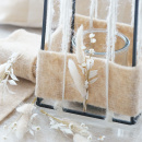 Tischdeko Windlicht Laterne Vintage natur modern mit Trockenblumen