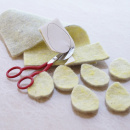 DIY Ostereier Wabeneier aus Wollband zweifarbig 100% Schurwolle,Trend Basteln modern und trendig