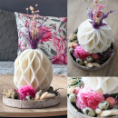 Osterei groß Wabenei in Osterschale mit...