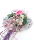 DIY Türschmuck groß und blumig mit Trockenblumen und Seidenblumen haltbare Frühlingsdeko