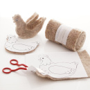 DIY Osterdeko Huhn, Hühner als Eierwärmer und Tischdeko aus Wollband Vintage