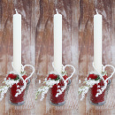 DIY Kerzenständer Kerzenhalter Glas, moderne Tischdeko mit Trockenblumen in vielen Farben