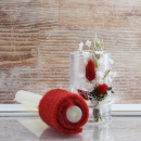 DIY Kerzenständer Kerzenhalter Glas, moderne Tischdeko mit Trockenblumen in vielen Farben