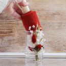 DIY Kerzenständer Kerzenhalter Glas, moderne Tischdeko mit Trockenblumen in vielen Farben