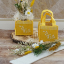 DIY Tischdeko in Filztasche mit Trockenblumenmix...