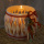 Filzband - Wollband, L 1 m, B 15 cm, zweifarbig, Apricot - Creme meliert