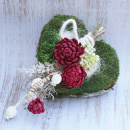 Sola Blumen haltbar am Drahtstiel als Set in 3 Größen von 4 - 8 cm, bordeaux
