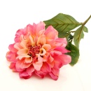 Seidenblume Dahlien gro&szlig;, rosa B 15 cm, L 79 cm mit 5 Bl&auml;ttern, Premium Qualit&auml;t