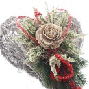 Grabgesteck Herz, DIY Pflanzherz mit Sola Rose haltbar rot weiß selbermachen