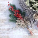Grabgesteck Herz, DIY Pflanzherz mit Sola Rose haltbar rot weiß selbermachen