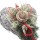 Grabgesteck Herz, DIY Pflanzherz mit Sola Rose haltbar rot weiß selbermachen