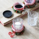 Modernes Adventstablett Anleitung mit vier Kerzen und alternativer Windlicht-Deko aus Glas