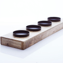 Modernes Adventstablett aus Mangoholz 51 cm mit 4...