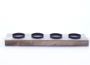 Adventstablett mit 4er Kerzenhalter auf Mangoholz rechteckig L 51 cm