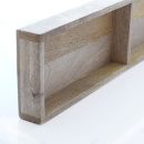 Adventstablett mit 4er Kerzenhalter auf Mangoholz rechteckig L 51 cm