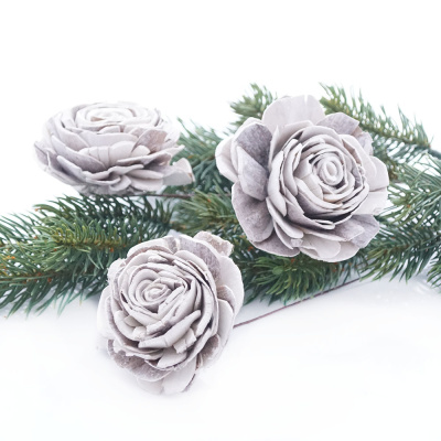 Sola Rosen haltbar für Blumengestecke, Grabschmuck und Trauerfloristik in white washed