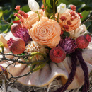 Sola Rosen peach VE 3 Stk. Gr. 8 cm, haltbare Blumen
