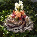 Sola Rosen peach VE 3 Stk. Gr. 8 cm, haltbare Blumen