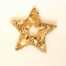 Flechten Stern mit Glitter in gold 10 cm - Ausgefallene Weihnachtsdekoration mit veredeltem Naturmaterial