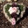Grabschmuck zum Basteln - Großes Weidenpflanzherz mit Rosen und Dahlien - Einkaufszettel anzeigen!