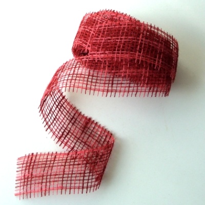 Juteband Multicolor B 5 cm L 2 m Strängchen verschiedene rot Töne