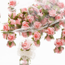 Streurosen f&uuml;r Hochzeit, Softrosen zum Streuen rosa ca. 2 cm, ca. 50 St&uuml;ck- f&uuml;r Tischdeko Hochzeit und Feste