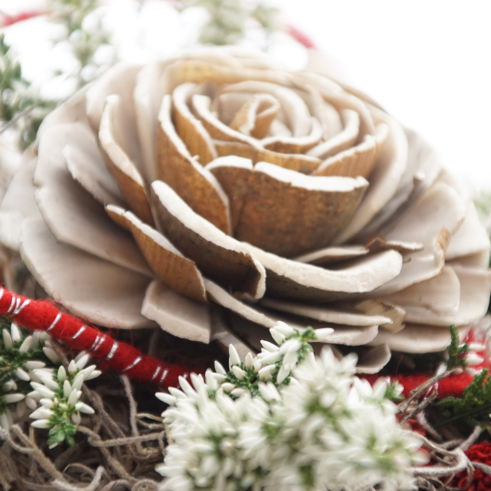 Sola Rosen haltbare Blumen natur beige für Grabschmuck