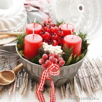 Adventskranz basteln selber machen viele DIY Ideen bei Bastelspass24