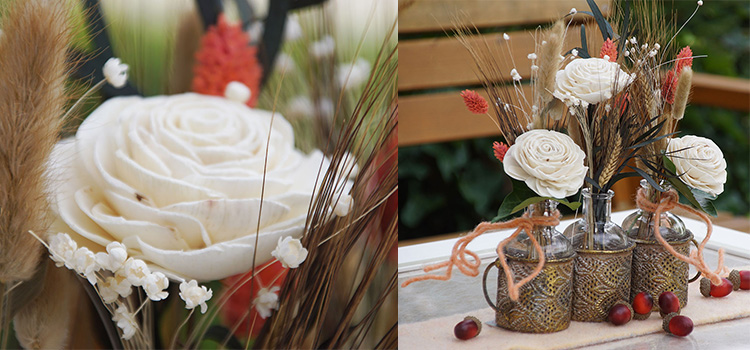 DIY Frühlingsdeko Türschmuck mit Trockenblumenmix