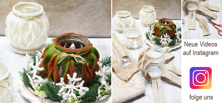 Herbstdeko Metallring mit Trockenblumen selber machen