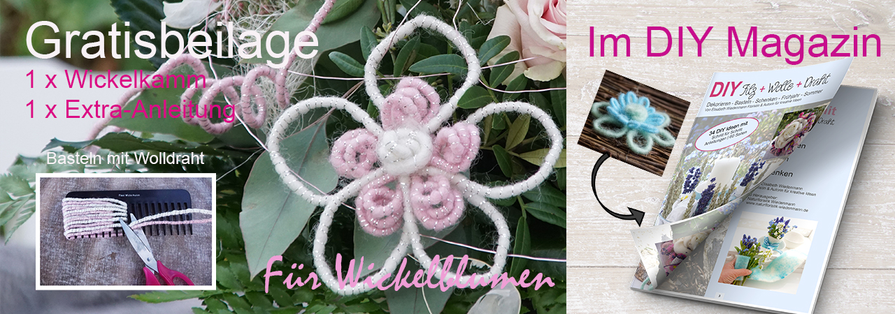 Bastelmagazin Frühling Sommer Standard Bastelheft für Wollschnüre und Wollbänder