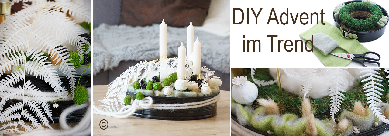 DIYAdventskränze modern und zeitlos. Homedekor Weihnachten Advent selbermachen mit Anleitung