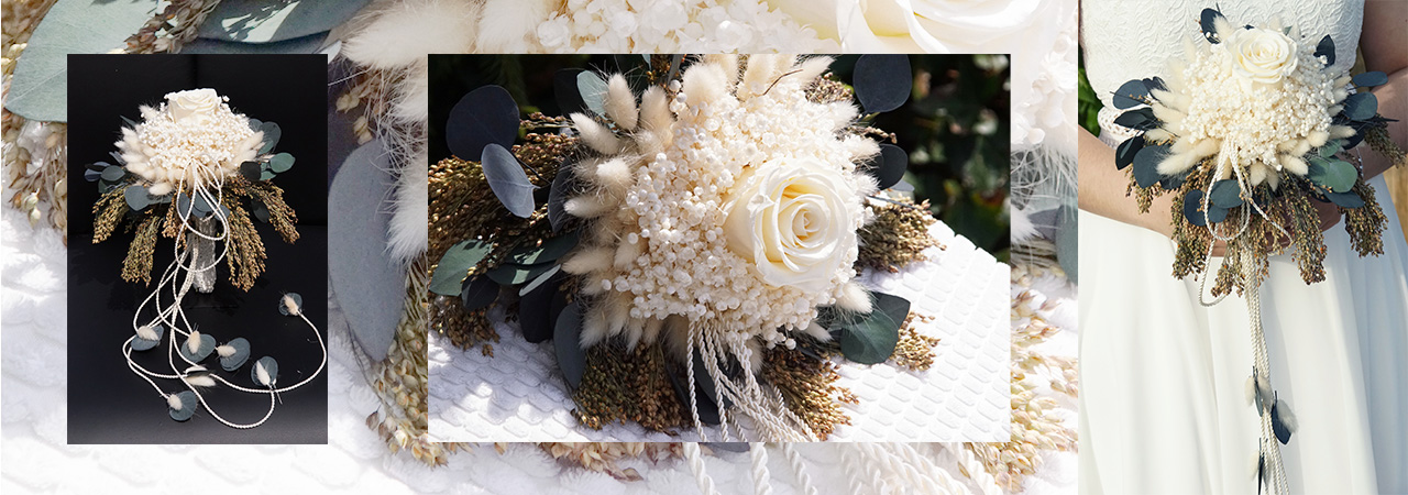 Brautstrauß Hochzeitsstrauß aus Trockenblumen selbermachen