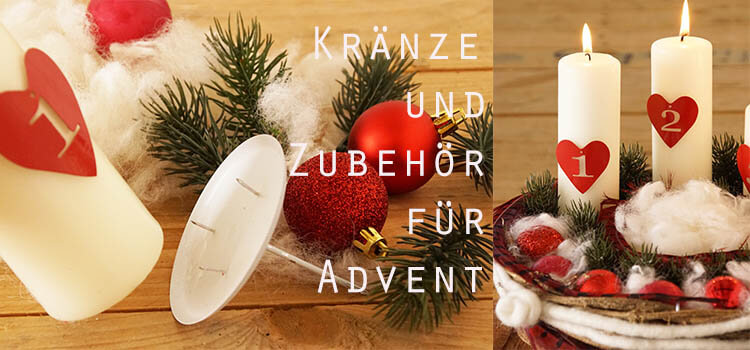 Weihnachtsdeko Adventsdeko und Adventskränze kaufen bei Bastelspass24