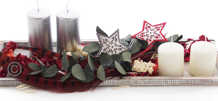DIY Adventsgestecke Adventsteller und Adventsschale selber dekorieren