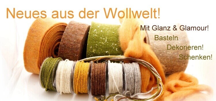 Wollband Wollschnüre Wollkordeln Wolldraht Basteln mit Filz und Wolle Herbst Weihnachten